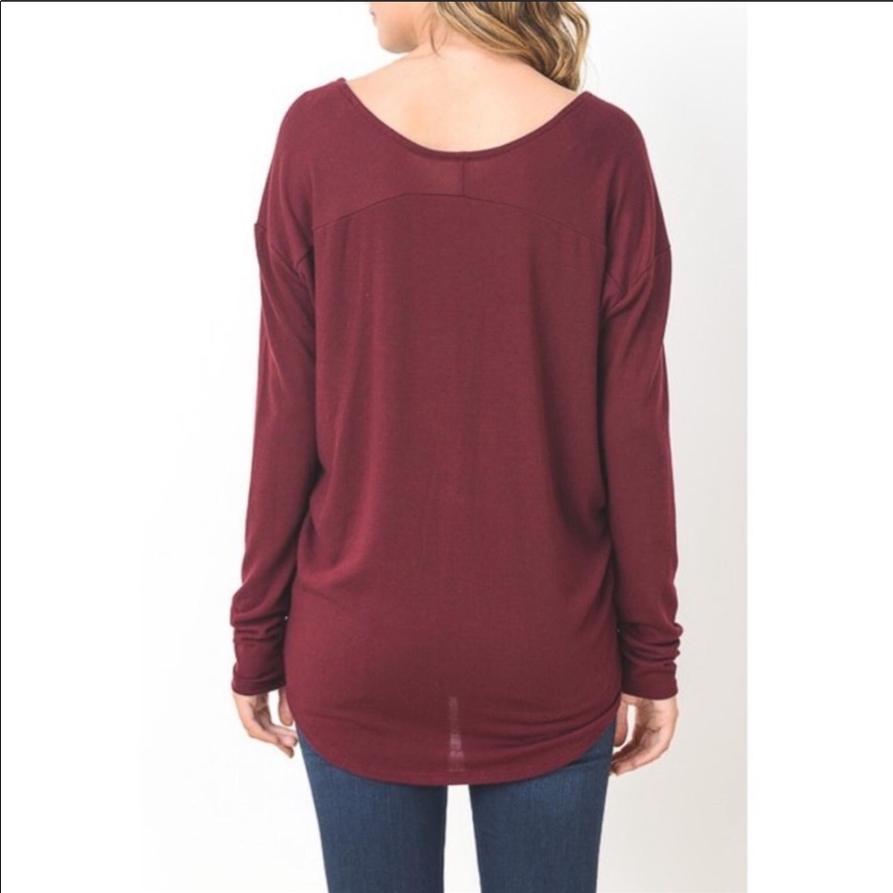 ⚡️Burgundy Soft Tunic - Picture 3 of 5